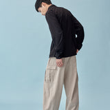 和紙コットン リラックス シャツ(UNISEX) -Pink Beige