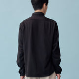 和紙コットン リラックス シャツ(UNISEX) -Black