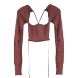 Wool rib sleeve - Camel