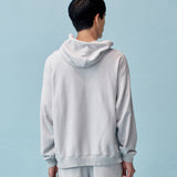 和紙コットン フーディ(UNISEX)-Greige Blue