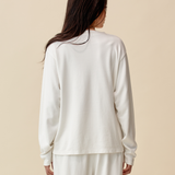 和紙コットン ロング Tシャツ-Off White