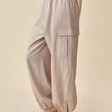 Washi Wool Cargo Trousers (UNISEX) /BEIGE /F