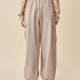 Washi Wool Cargo Trousers (UNISEX) /BEIGE /F
