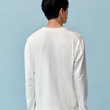 和紙コットン カーディガン-Off White