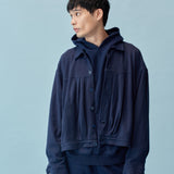 和紙コットン リラックス ジャケット(UNISEX)-Navy