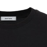 和紙コットン クルーネック Tシャツ(UNISEX) - Black
