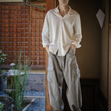 和紙コットン リラックス シャツ(UNISEX) -Off White