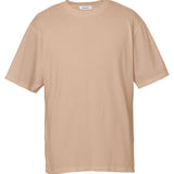 和紙コットン クルーネック Tシャツ(UNISEX) - Pink Beige