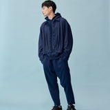 和紙コットン フーディ(UNISEX)-Navy