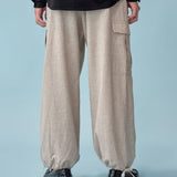 Washi Wool Cargo Trousers (UNISEX) /BEIGE /F
