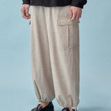 Washi Wool Cargo Trousers (UNISEX) /BEIGE /F