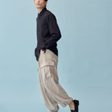 Washi Wool Cargo Trousers (UNISEX) /BEIGE /F