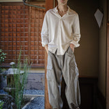 Washi Wool Cargo Trousers(UNISEX) / GRAY/ F