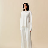 Washi Blend Wide Trousers - Off White