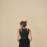 Wool rib all in one - Black