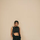 Wool rib all in one - Black