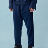 和紙コットン テーパード パンツ-Navy