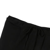 Washi waist side slit pants - Black