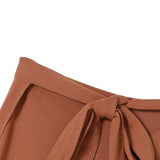 Washi waist side slit pants - Camel