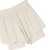Washi Cupro Flare layered shorts - Off White