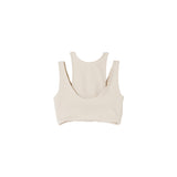 Washi ponch Neck layered Bra tops - Off White