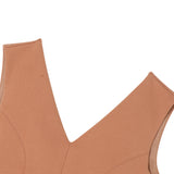 Washi ponch Princess line fit Bra tops - Camel