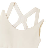 Washi ponch Double Shoulder Bra tops - Off White
