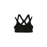 Washi ponch Double Shoulder Bra tops - Black