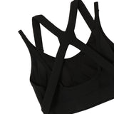 Washi ponch Double Shoulder Bra tops - Black