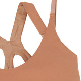 Washi ponch Double Shoulder Bra tops - Camel