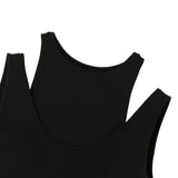 Washi ponch Neck layered Bra tops - Black