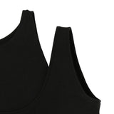 Washi ponch Neck layered Bra tops - Black