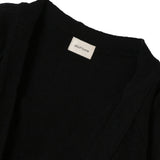 和紙ヤクショートカシュクールニット-Black