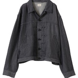 和紙デニム ジャケット (UNISEX) - Indigo