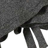 和紙ヤクショートカシュクールニット-Carcoal
