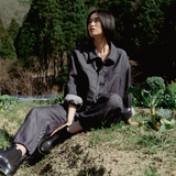 和紙デニム ジャケット (UNISEX) - Indigo