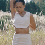 Washi ponch Princess line fit Bra tops - Off White