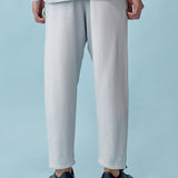 Washi Blend Tapered Trousers - Greige Blue