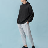 和紙コットン フーディ(UNISEX)-Black