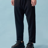 Washi Blend Tapered Trousers - Black