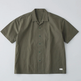 ORGANIC COTTON TYPEWRITER ALOHA SHIRTS -OLIVE