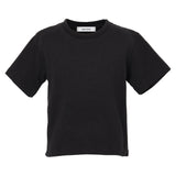 和紙コットン クルーネック Tシャツ-Black