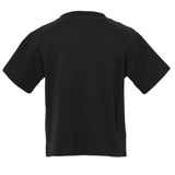 和紙コットン クルーネック Tシャツ-Black