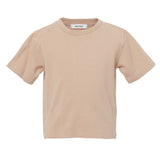 和紙コットン クルーネック Tシャツ-Pink Beige