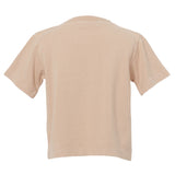 和紙コットン クルーネック Tシャツ-Pink Beige