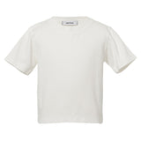 和紙コットン クルーネック Tシャツ-Off White