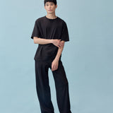 Washi Blend Crew Neck T-shirt - Black