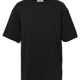 和紙コットン クルーネック Tシャツ - Black