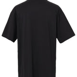 和紙コットン クルーネック Tシャツ - Black