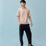 Washi Blend Tapered Trousers - Black